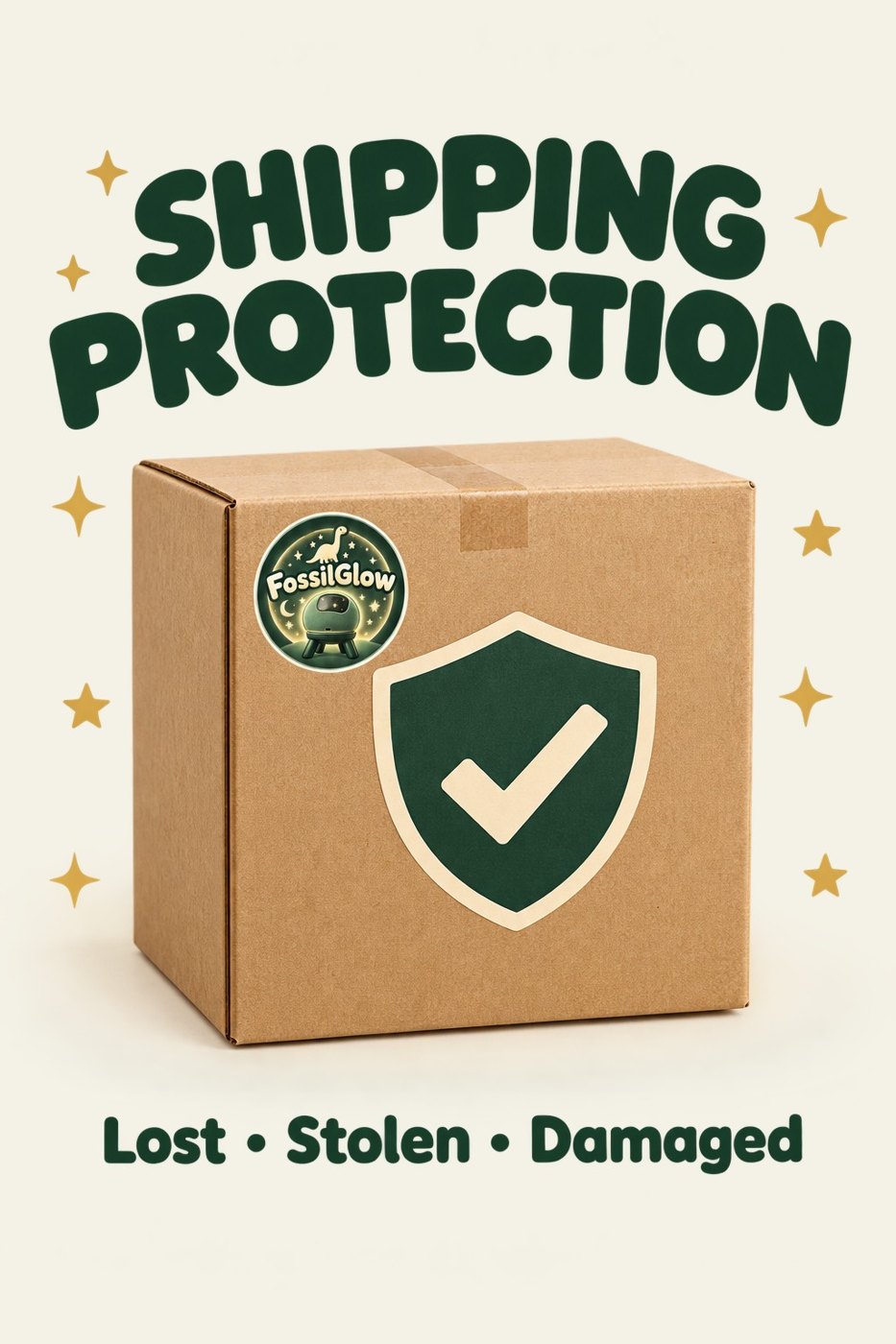 FossilGlow shipping protection badge