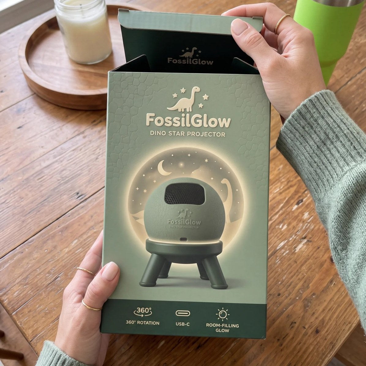 FossilGlow Dino Star Projector box